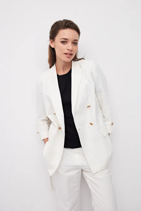 Leinenzweireiher Blazer zum Anzug