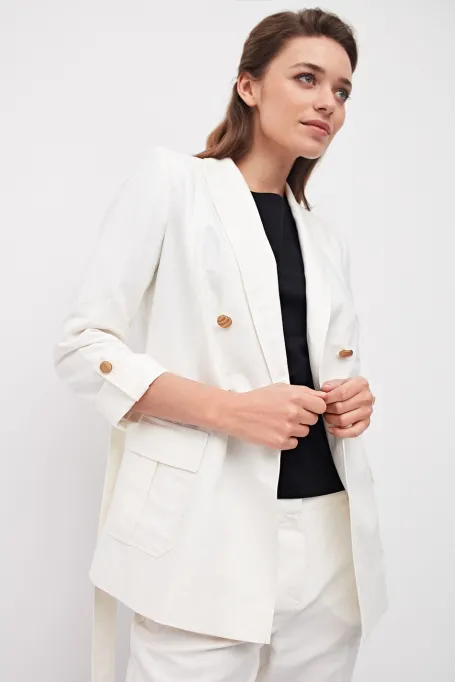 Leinenzweireiher Blazer zum Anzug