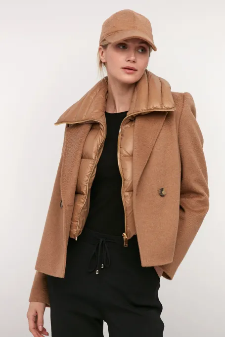 Wolljacke Camel 100% Kamelwolle