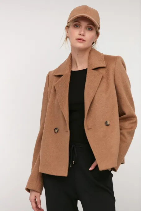 Wolljacke Camel 100% Kamelwolle