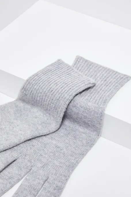 Wollhandschuhe grau