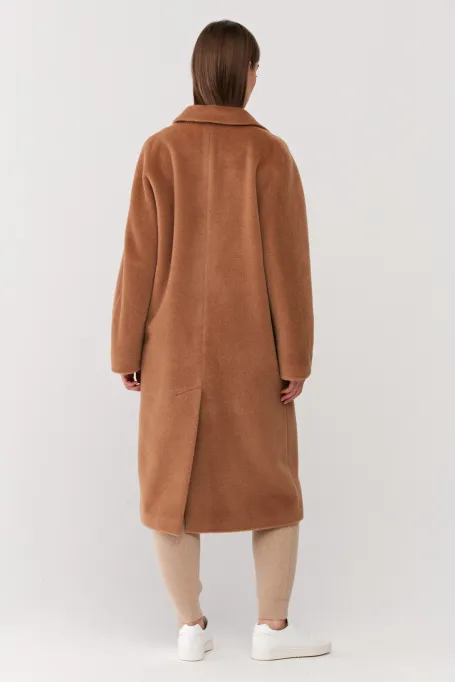 Wollmantel Camel Alpaka