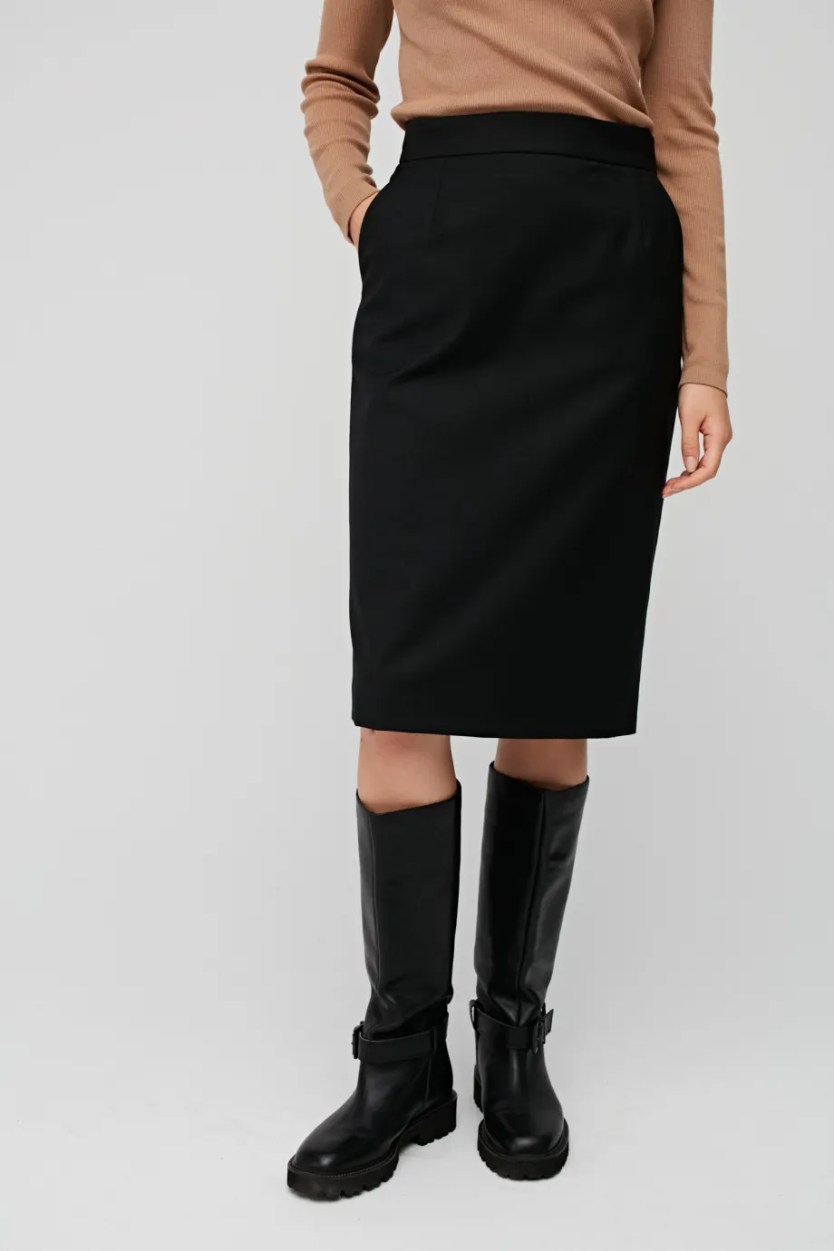 Schwarzer Karin Rock zum Anzug aus Schurwolle Schwarzer Karin Rock zum Anzug aus Schurwolle