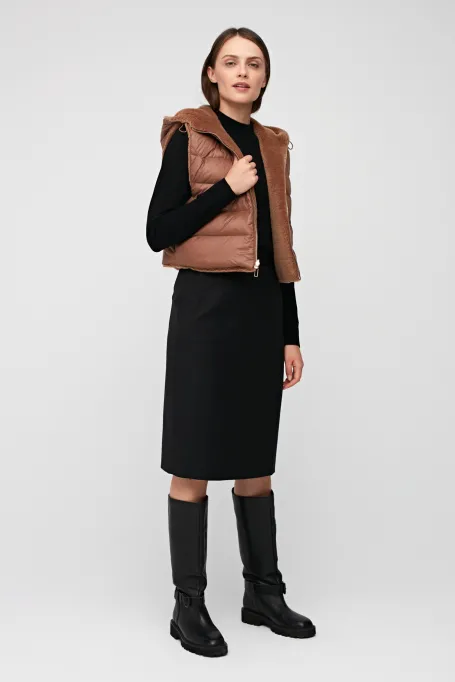 Schwarzer Karin Rock zum Anzug aus Schurwolle Schwarzer Karin Rock zum Anzug aus Schurwolle