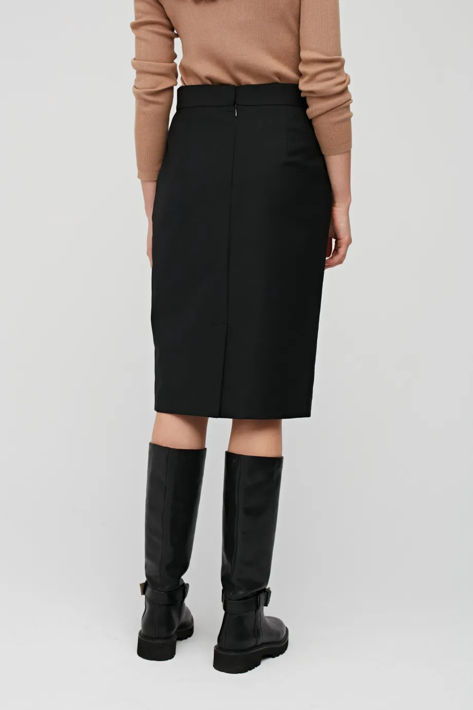 Schwarzer Karin Rock zum Anzug aus Schurwolle Schwarzer Karin Rock zum Anzug aus Schurwolle