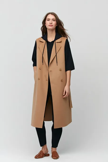 Langer Wollmantel Doubleface