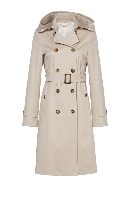 Trenchcoat mit Kapuze Rose