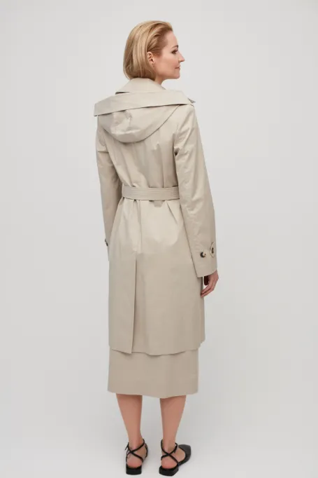 Trenchcoat mit Kapuze Rose
