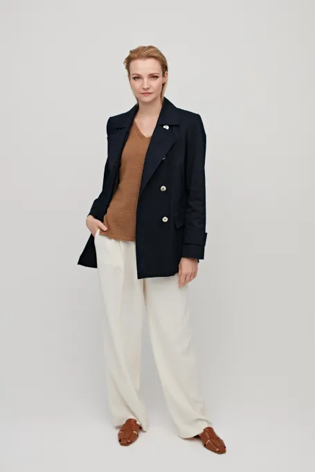 Marineblaue Marinejacke