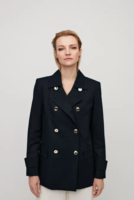 Marineblaue Marinejacke