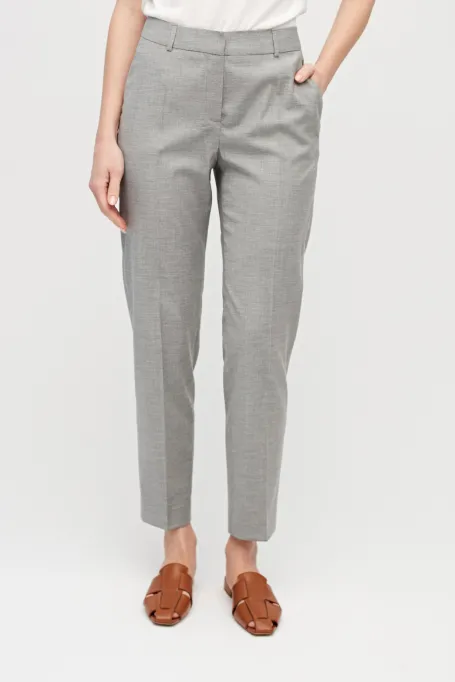 Graue Anzughose mit Wolle