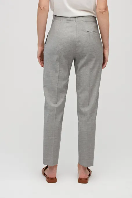 Graue Anzughose mit Wolle