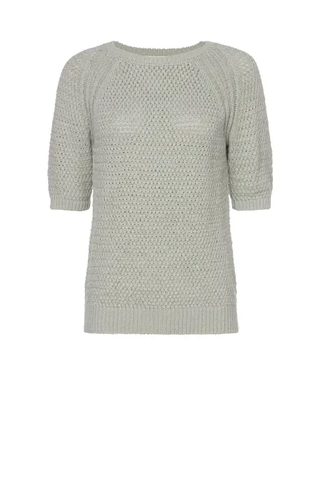 Baumwollpullover mit kurzen Ärmeln Baumwollpullover mit kurzen Ärmeln