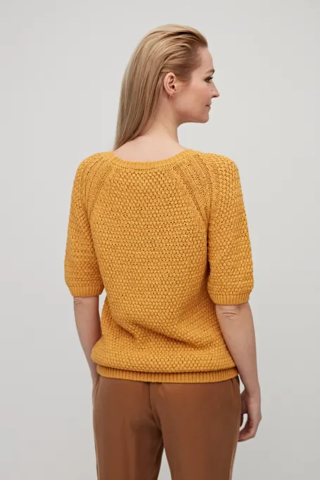 Baumwollpullover mit kurzen Ärmeln