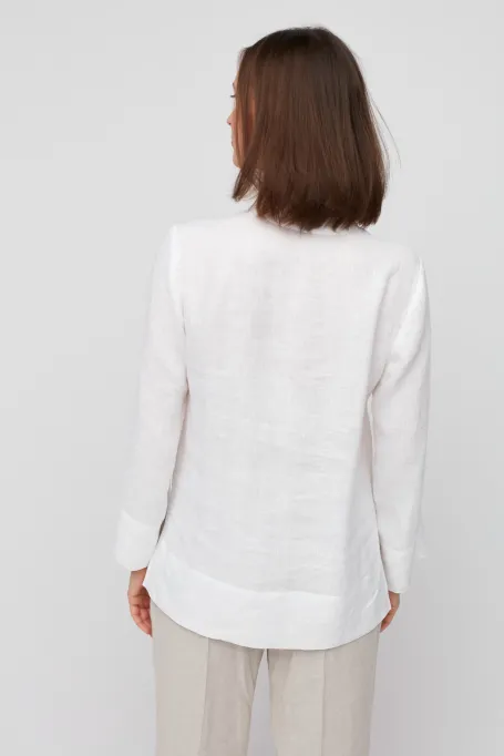 Weiße Hanfbluse