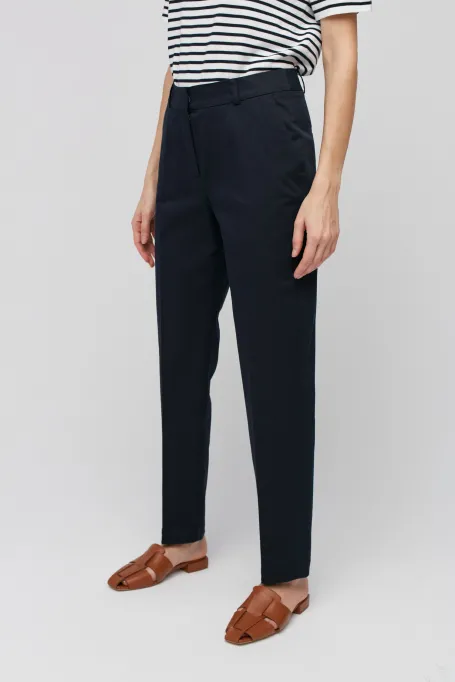 Dunkelblaue Baumwollhose