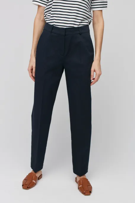 Dunkelblaue Baumwollhose