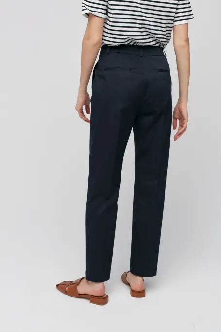 Dunkelblaue Baumwollhose