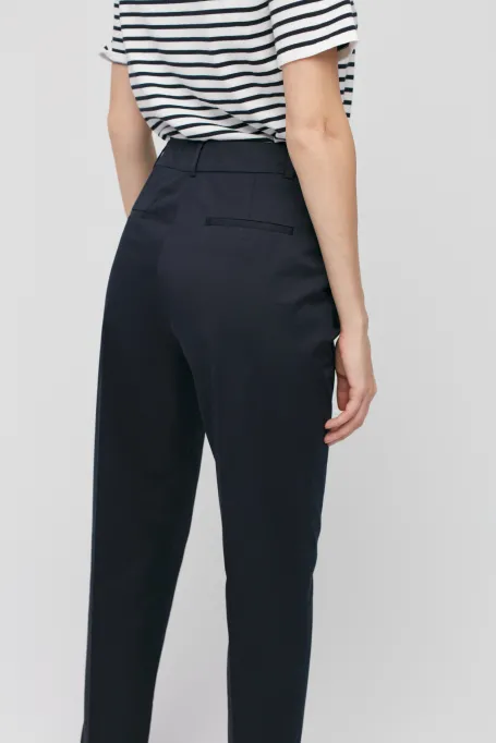 Dunkelblaue Baumwollhose