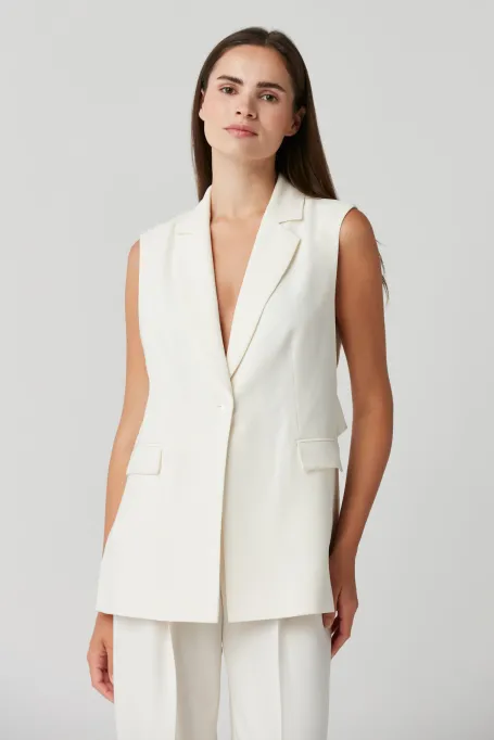 Weiße Weste für Anzug