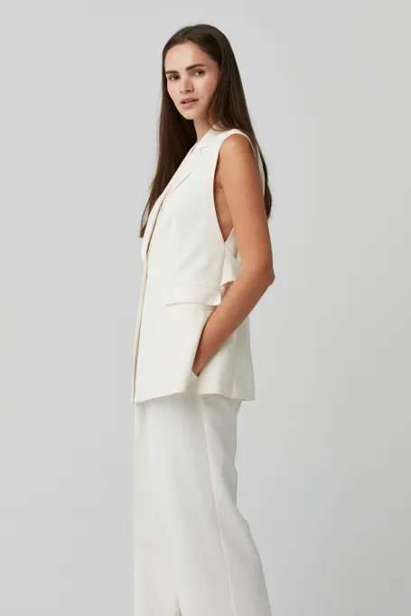 Weiße Weste für Anzug