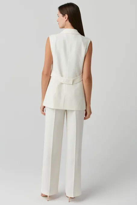 Weiße Weste für Anzug