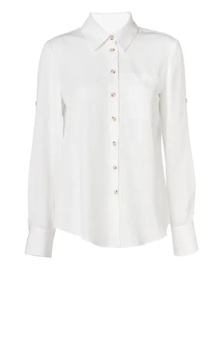 Weiße Bluse aus Lyocell