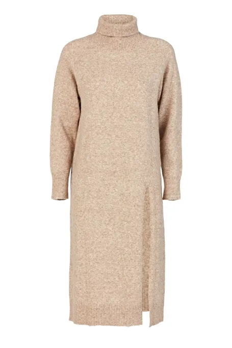 Stricktunika mit Alpakawolle Rollkragen