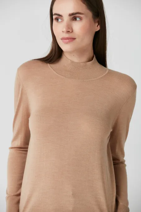 Pullover mit Stehkragen aus Merinowolle Julia