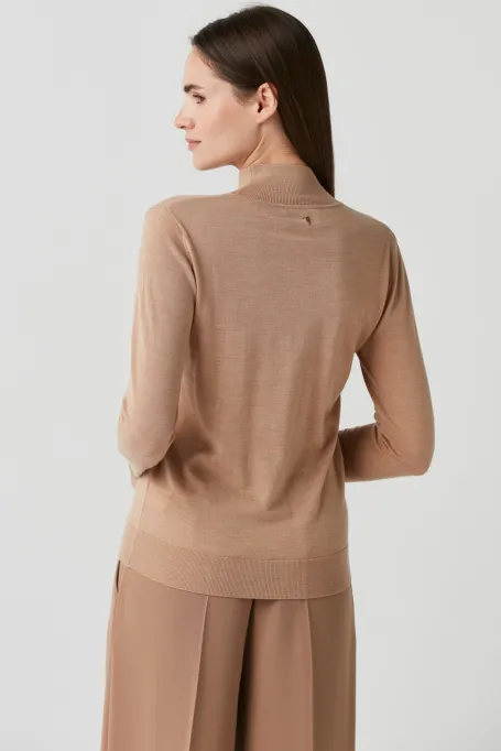 Pullover mit Stehkragen aus Merinowolle Julia