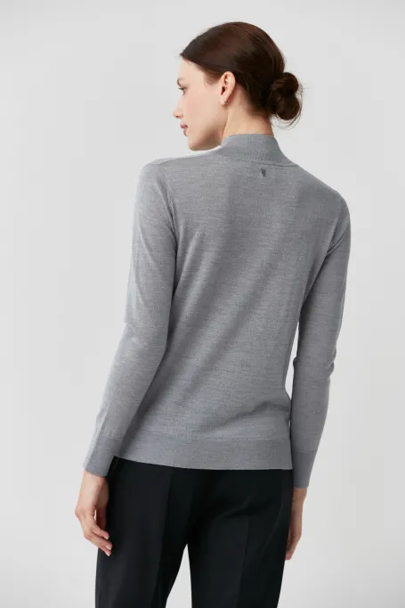 Pullover mit Stehkragen aus Merinowolle Julia