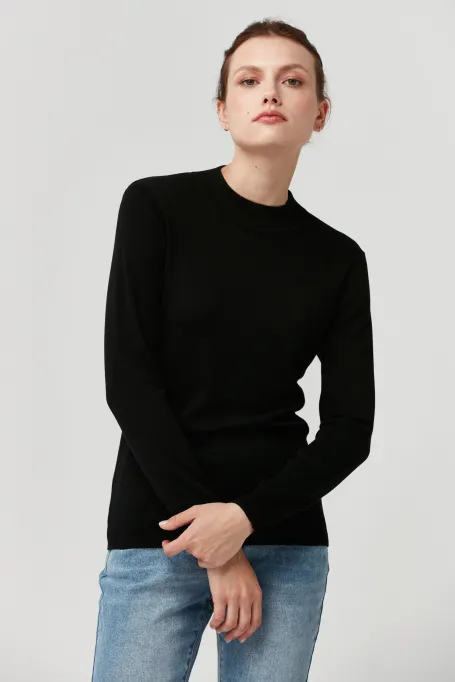 Seidenpullover mit Halbkragen Molly