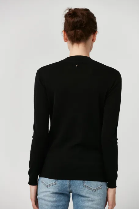 Seidenpullover mit Halbkragen Molly
