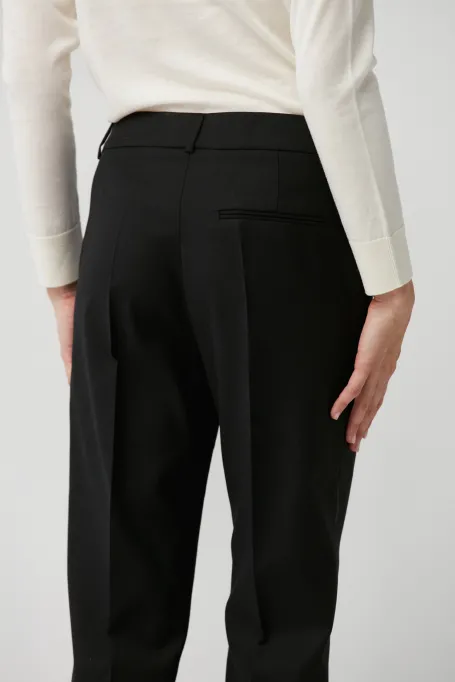 Schwarze Wollhose Lotto zum Anzug