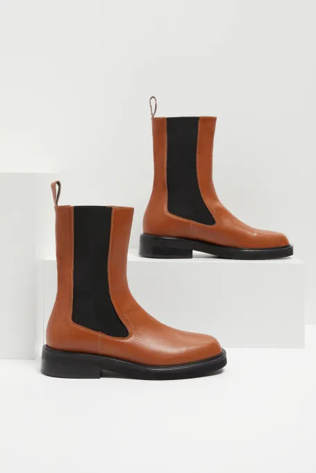 Leder Chelsea-Stiefel
