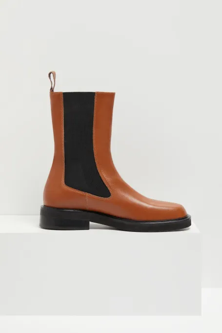 Leder Chelsea-Stiefel
