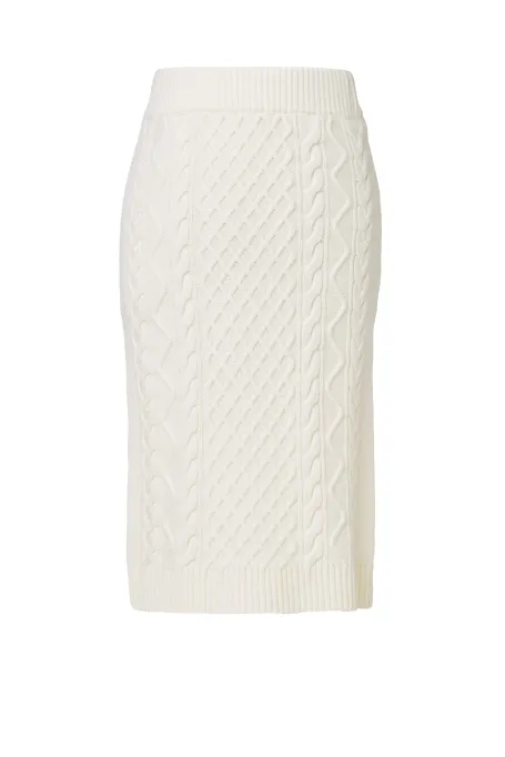 Weißer Rock aus Merinowolle