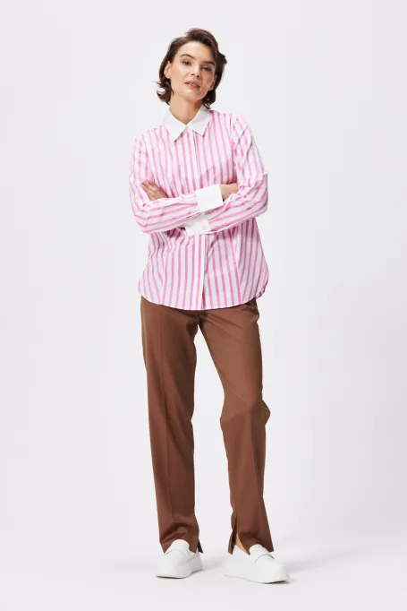 Baumwollhemd mit Streifen