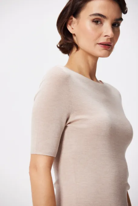 Nahtloses Kurzarm-Merinoshirt