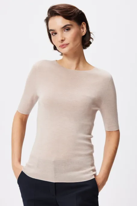 Nahtloses Kurzarm-Merinoshirt