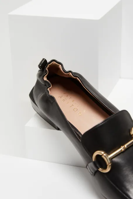 Schwarze Leder-Loafer