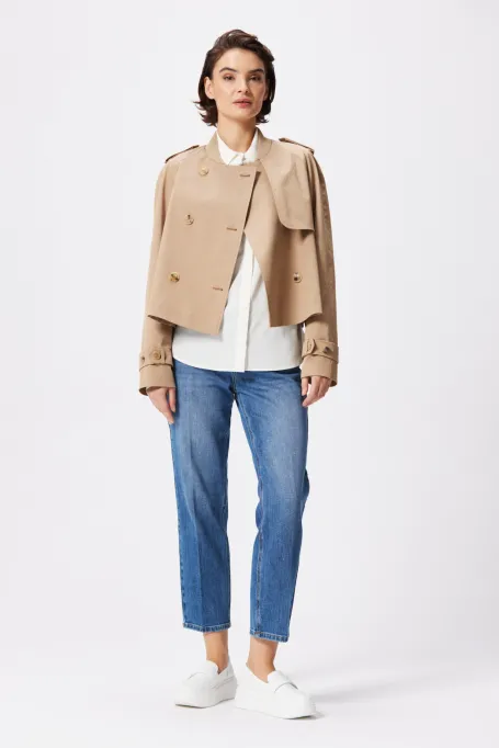 Kurze Trenchcoat-Jacke