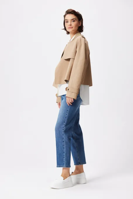 Kurze Trenchcoat-Jacke