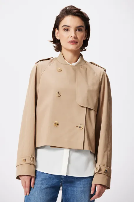 Kurze Trenchcoat-Jacke