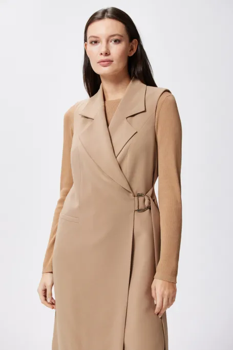 Hemdblusenkleid kamel