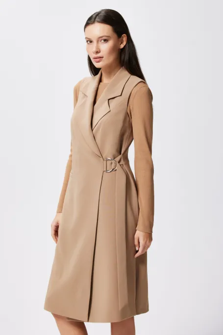 Hemdblusenkleid kamel