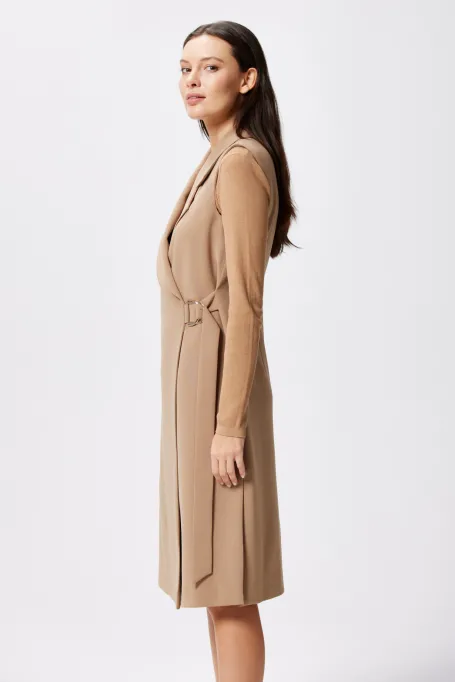 Hemdblusenkleid kamel