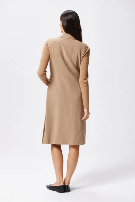 Hemdblusenkleid kamel