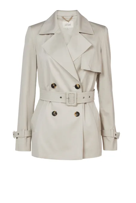 Kurzer Trenchcoat mit Gürtel