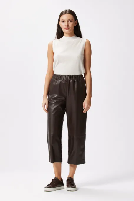 Leder-Culotte-Hose